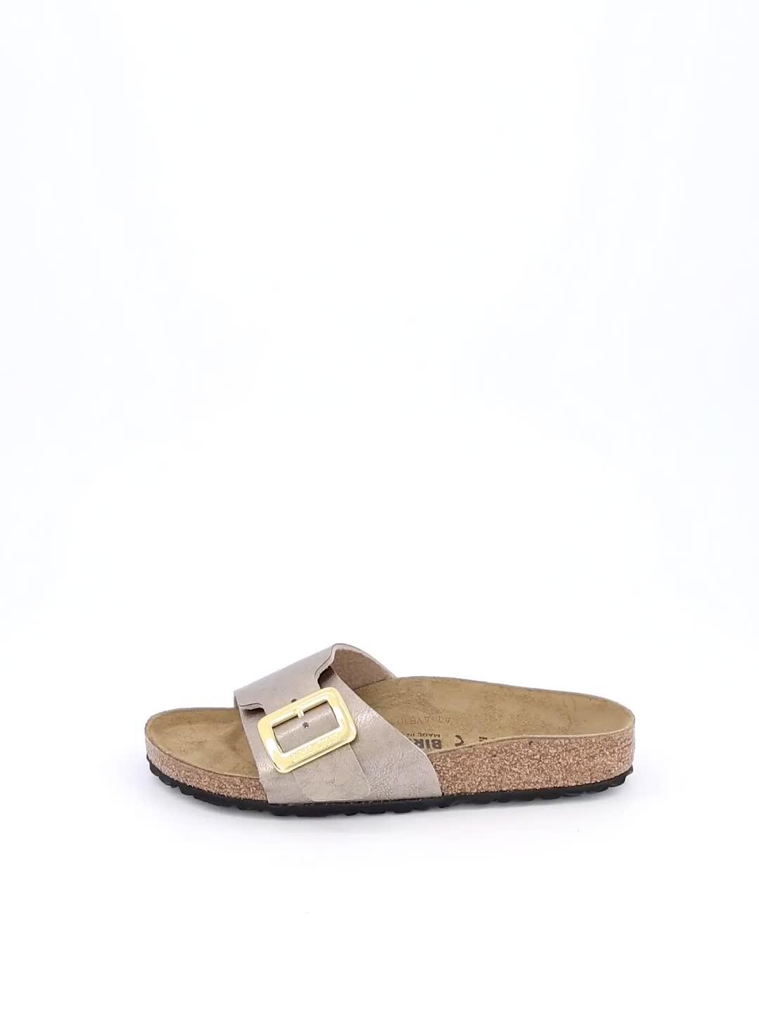Video of birkenstock-catalina-cushion-buckle-sandal-taupe