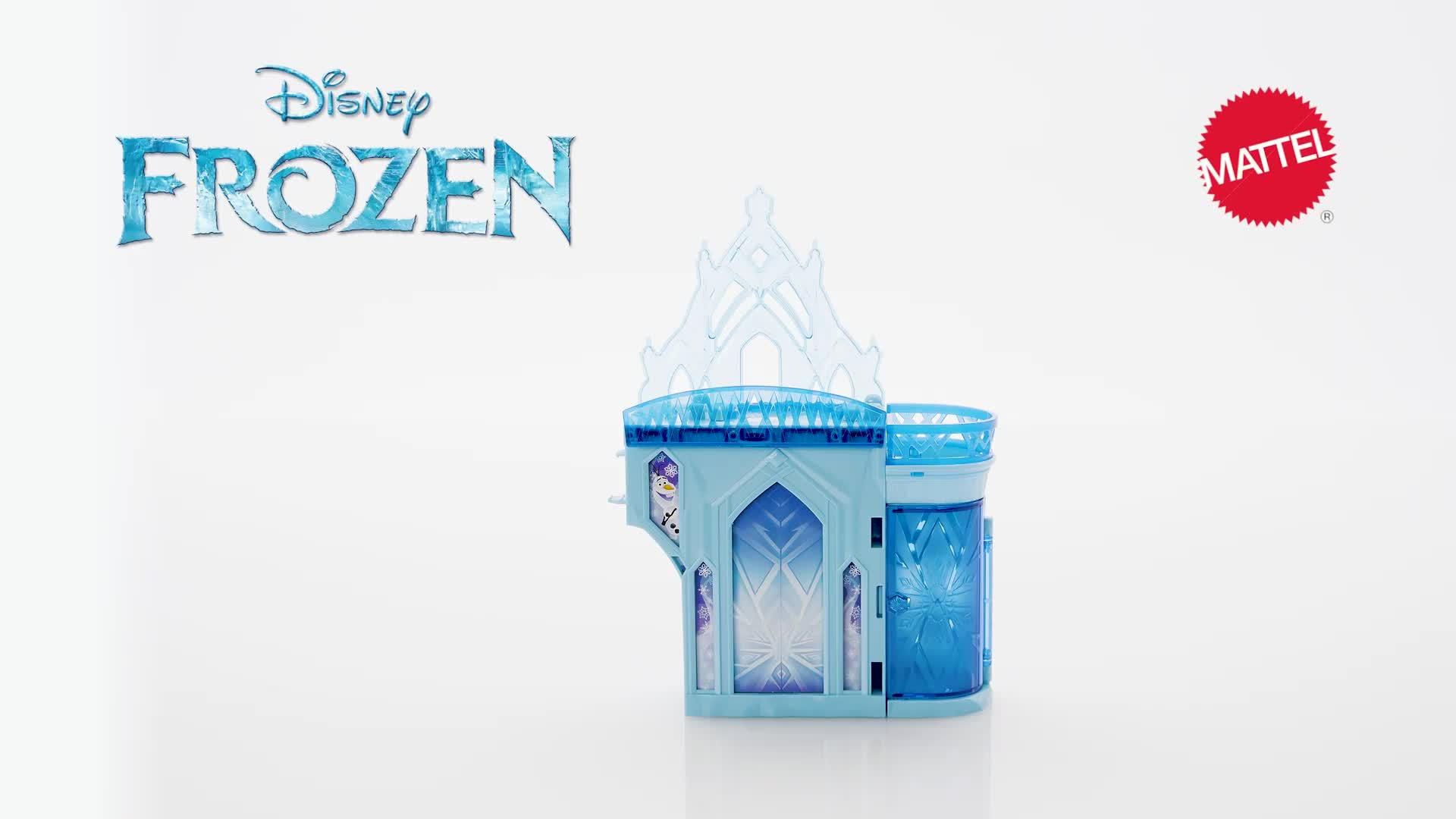Video of disney-frozen-elsa-stackable-castle-doll-house-playset-with-small-doll-and-8-pieces