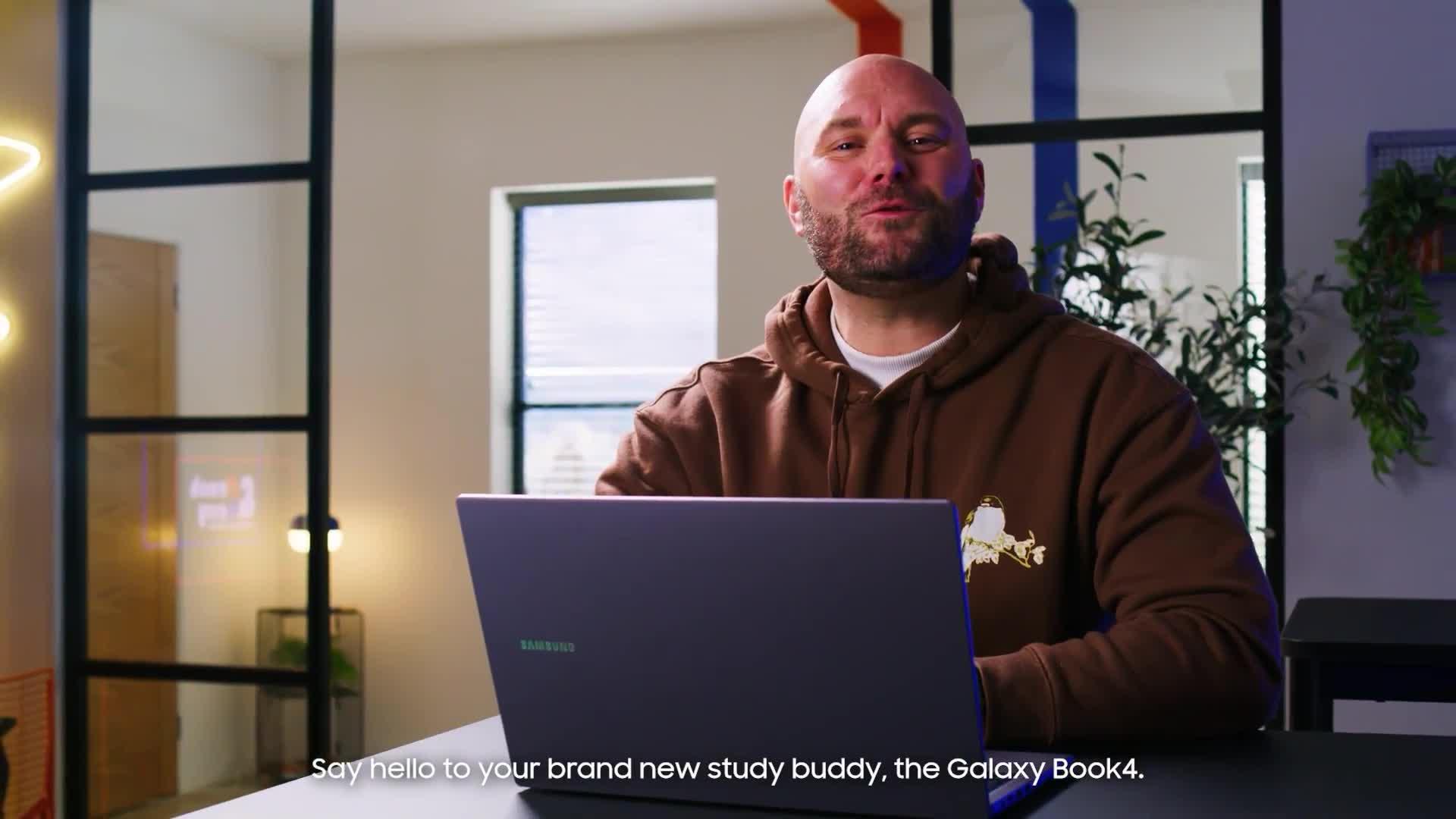 Video of samsung-galaxy-book4-laptop-156in-fhd-intel-core-i7-16gb-ram-512gb-ssd-grey-with-galaxynbspbuds-fe