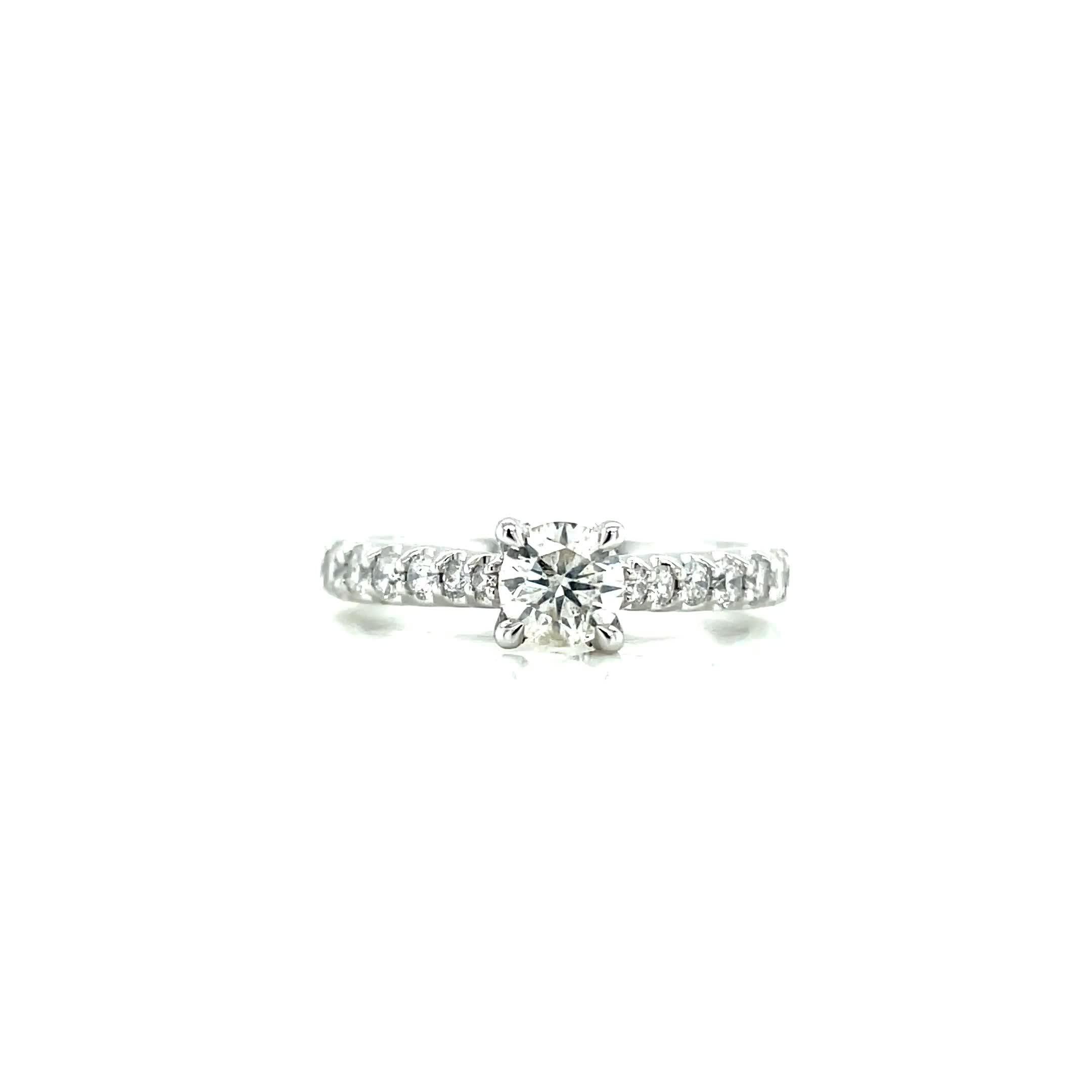 Image thumbnail 5 of 5 of Ernest Jones Platinum 1ct Diamond Engagement Ring. Round Cut Four Claw Solitaire Ring
