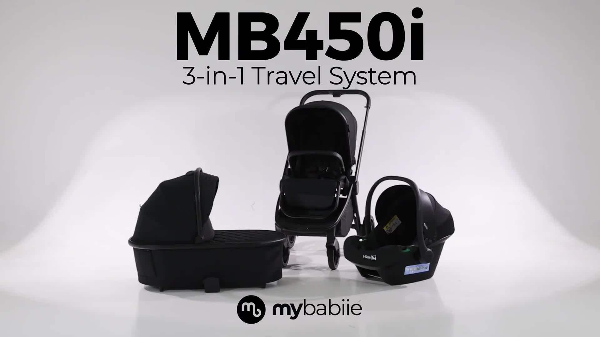 Video of my-babiie-mb450-3-in-1-travel-system-black