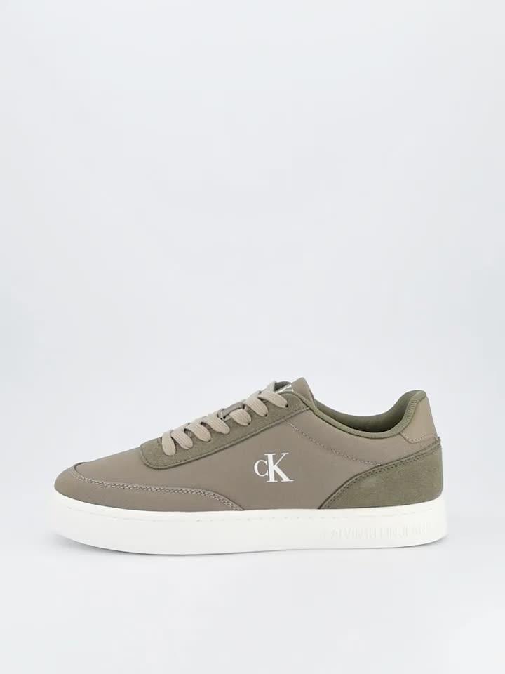 Video of calvin-klein-classic-cupsole-canvas-trainers-brown