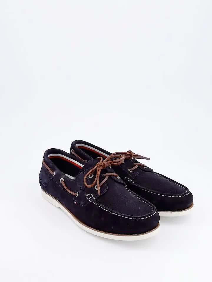 Image thumbnail 7 of 7 of Tommy Hilfiger TH Core Suede Boat Shoes - Navy