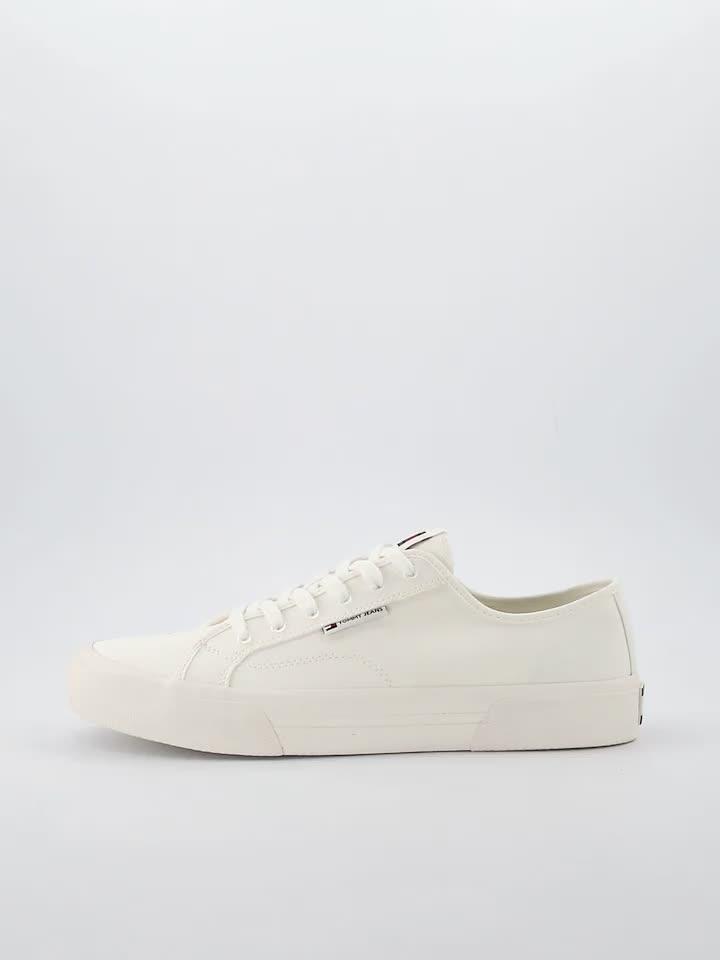 Image thumbnail 7 of 7 of Tommy Jeans Lace Up Canvas Color Trainers - Off White