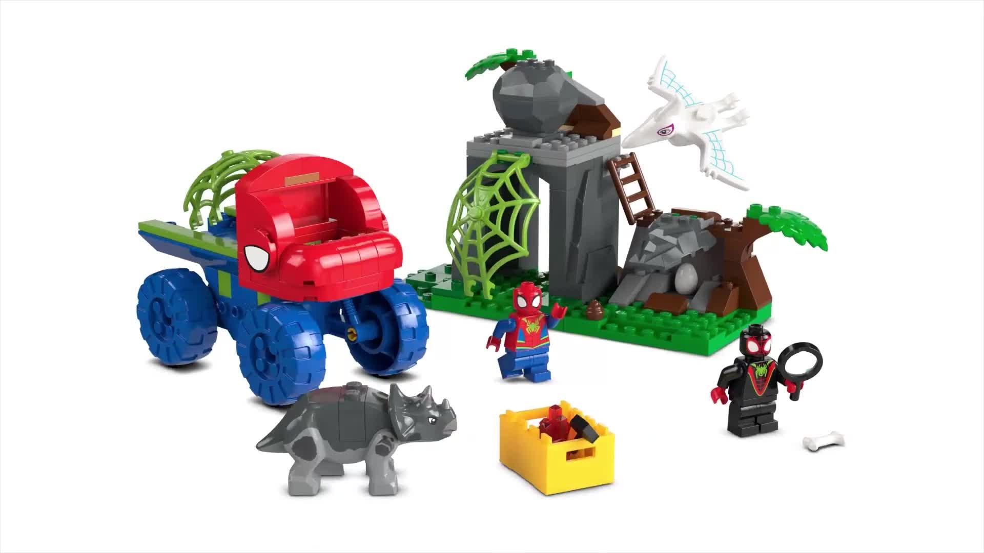 Video of lego-spiderman-team-spidey-dino-crawler-rescue-11199