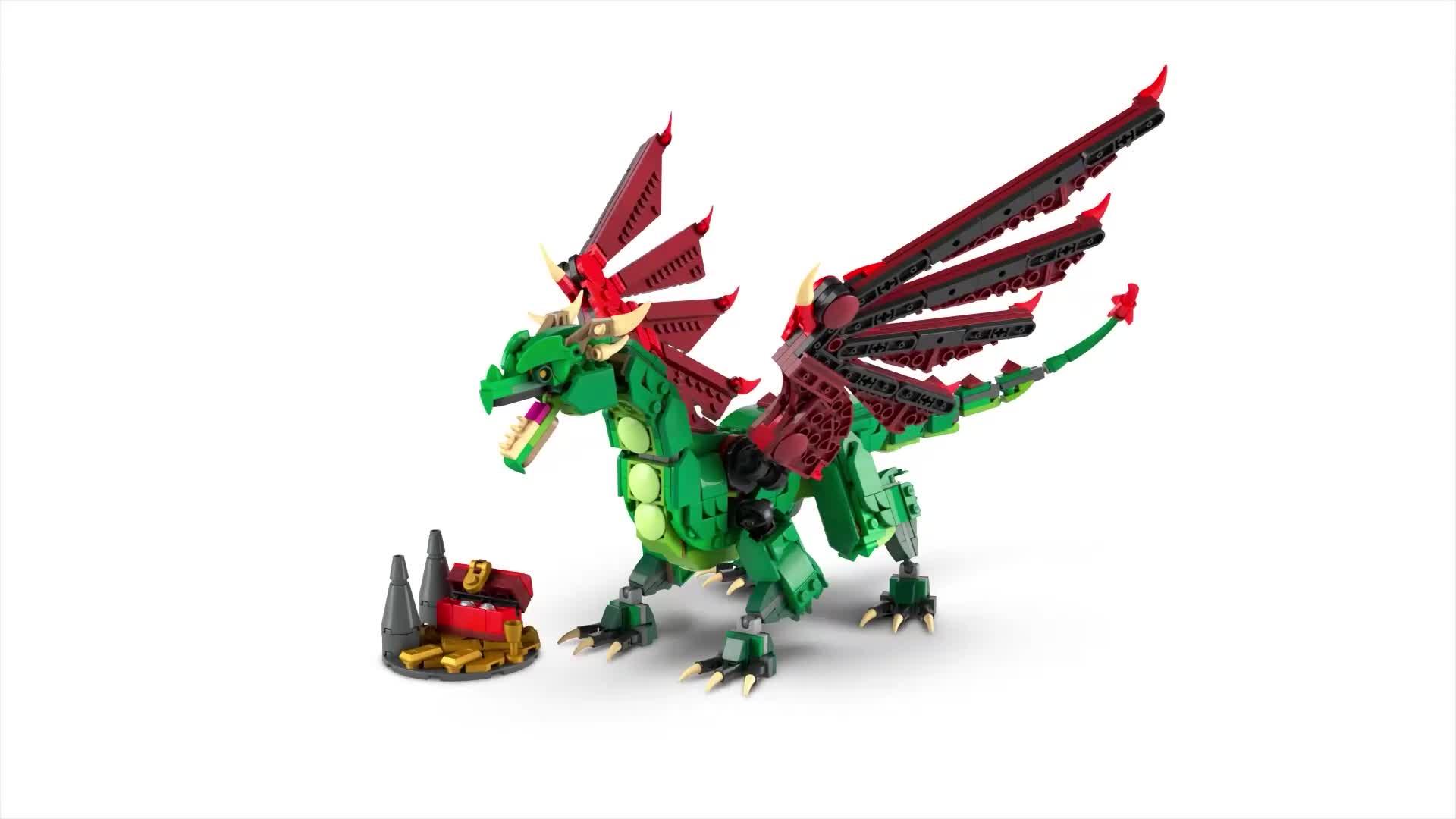 Video of lego-creator-3in1-medieval-dragon-toy-playset-31161