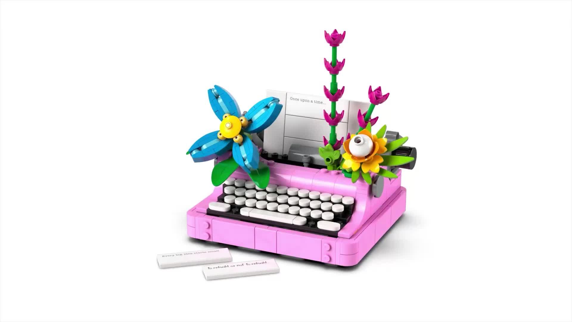 Image thumbnail 8 of 8 of LEGO Creator 3in1 Typewriter with Flowers Toy 31169