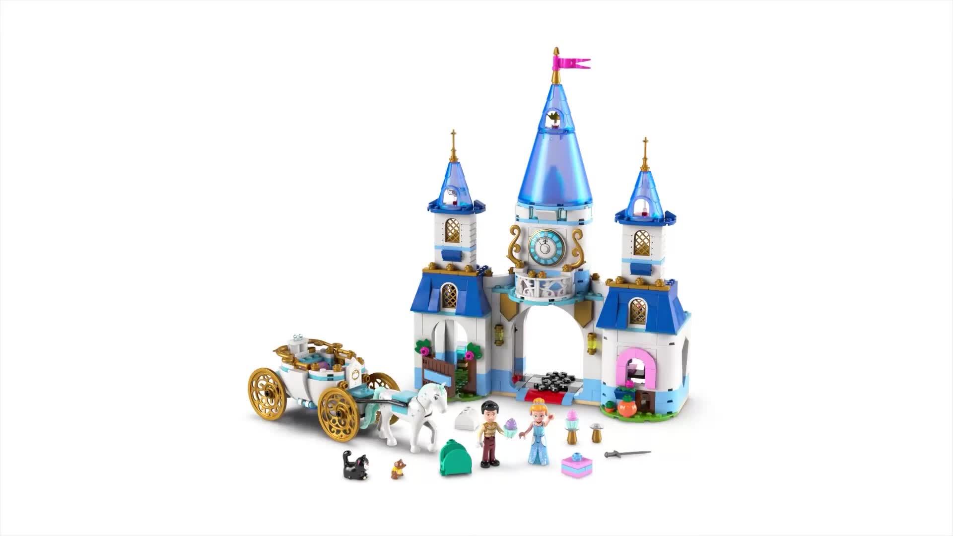 Video of lego-disney-cinderellas-castle-amp-horse-carriage-43275
