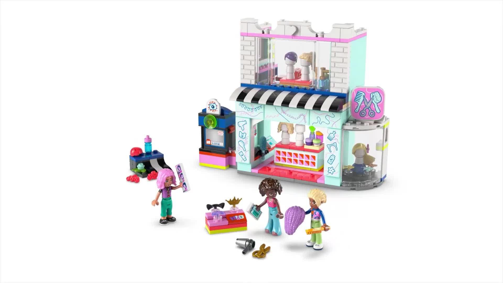 Video of lego-friends-hair-salon-and-accessories-shop-42662