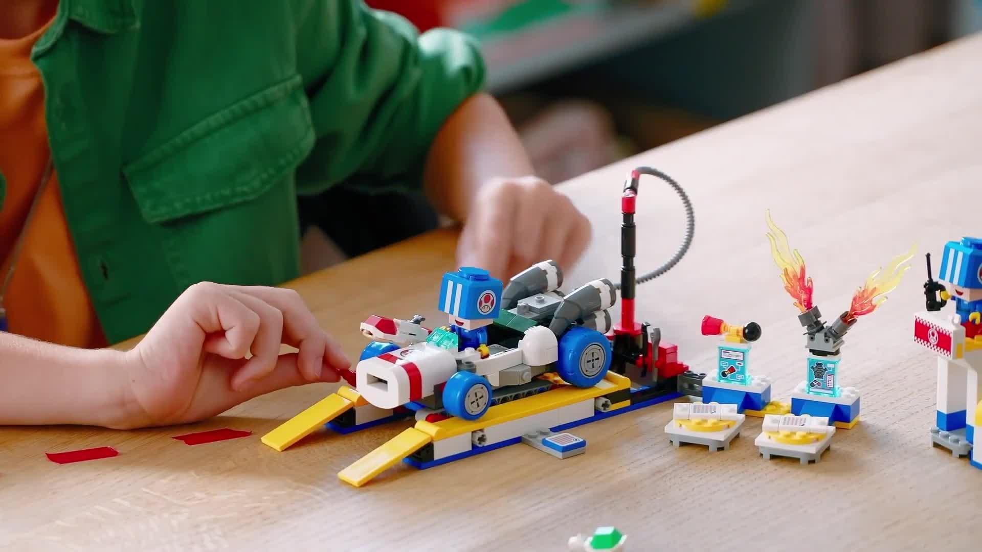 Video of lego-super-mario-mario-kart-toads-garage