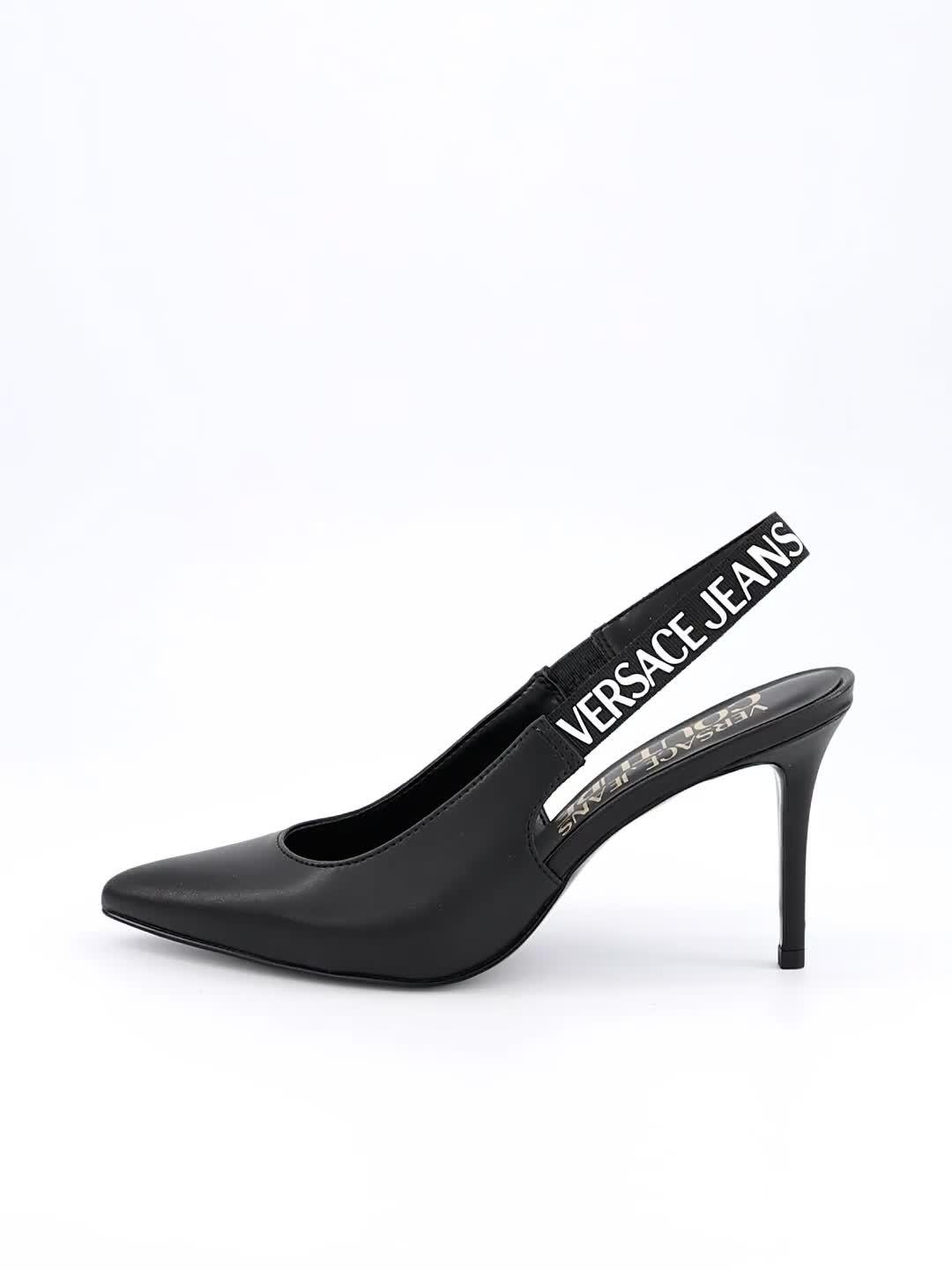 Image thumbnail 7 of 7 of Versace Jeans Couture Scarlett Sling Back Pumps - Black