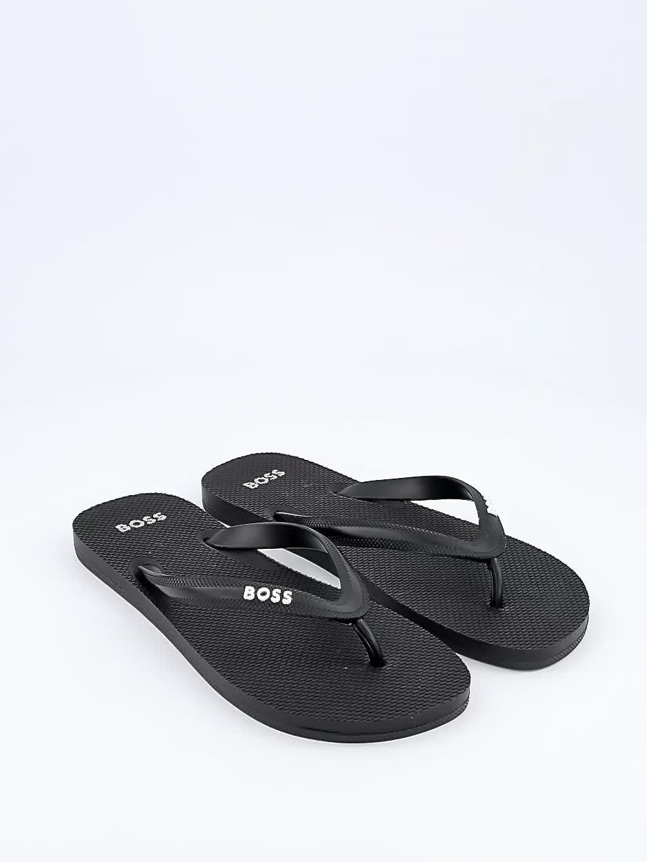 Video of boss-tracy-flip-flops-black