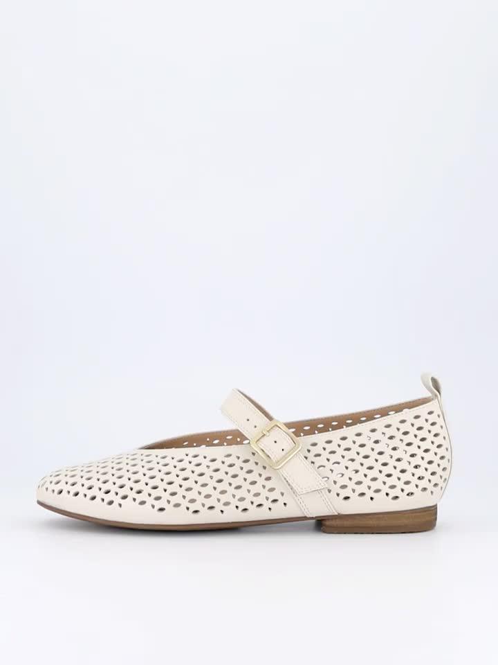 Video of clarks-fawna-jane-woven-mary-jane-shoe-cream
