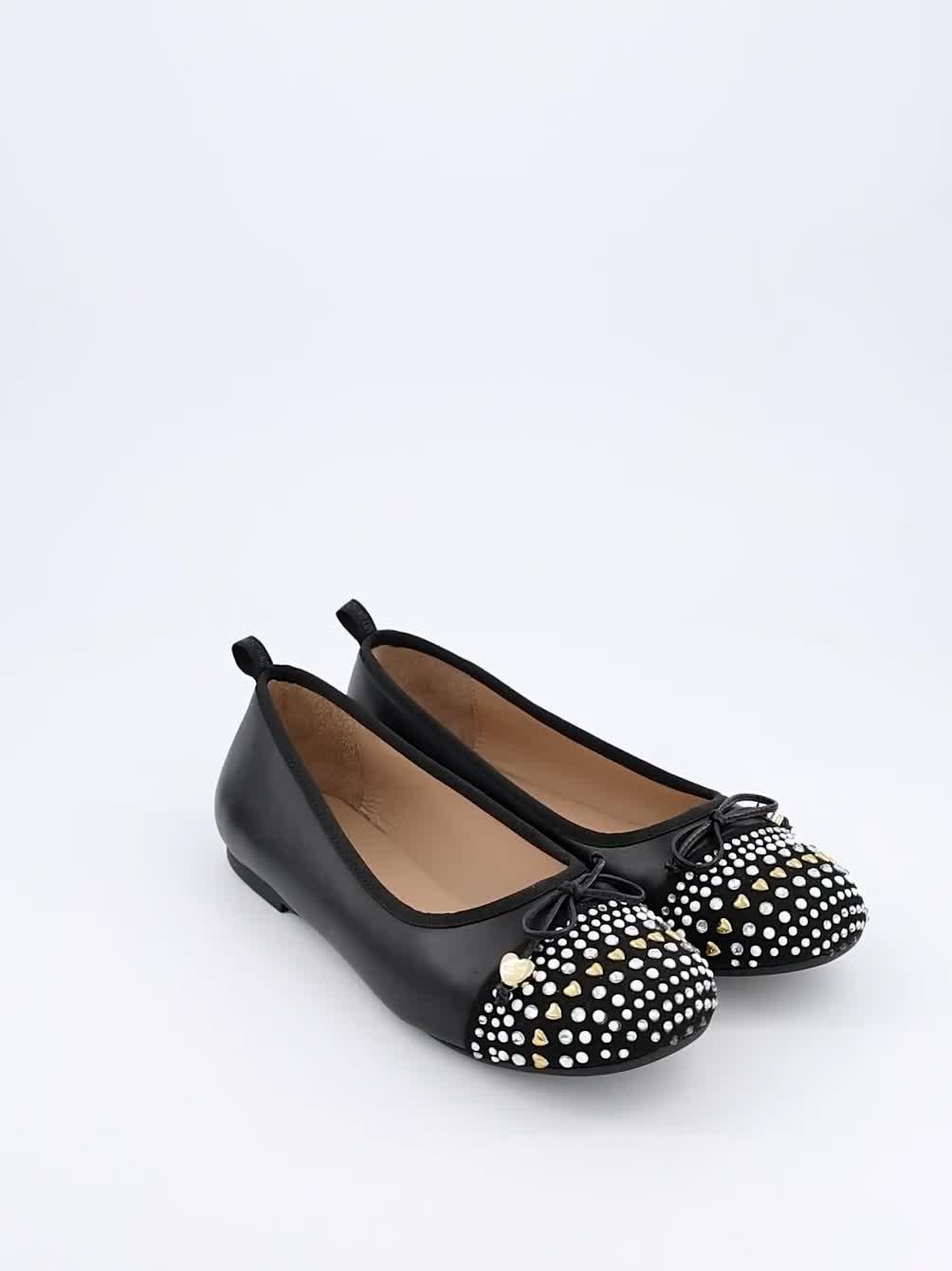 Image thumbnail 5 of 5 of LOVE MOSCHINO Soft Leather Ballet Flat - Black