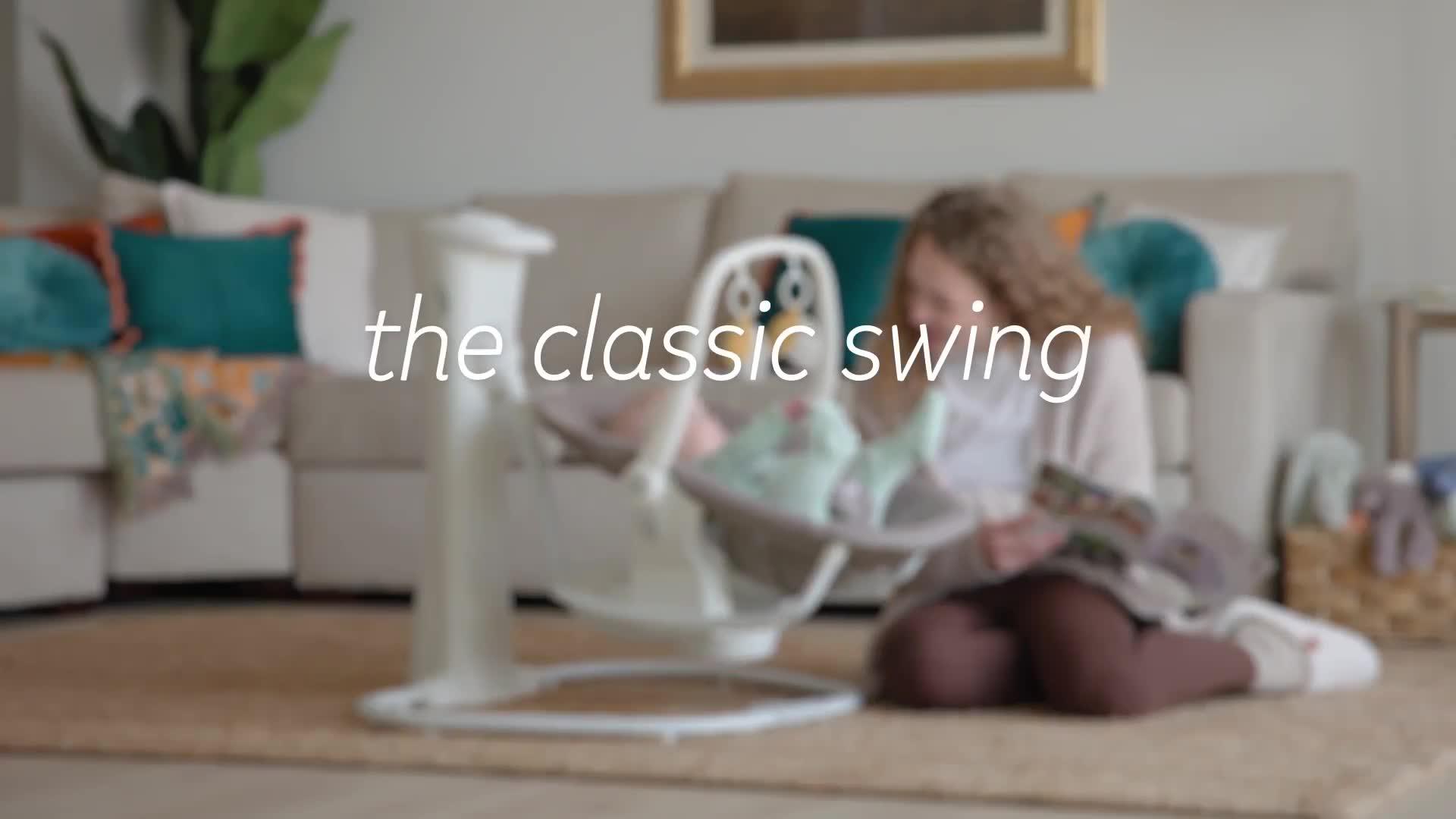 Video of joie-whimsy-wind-up-swing-almond