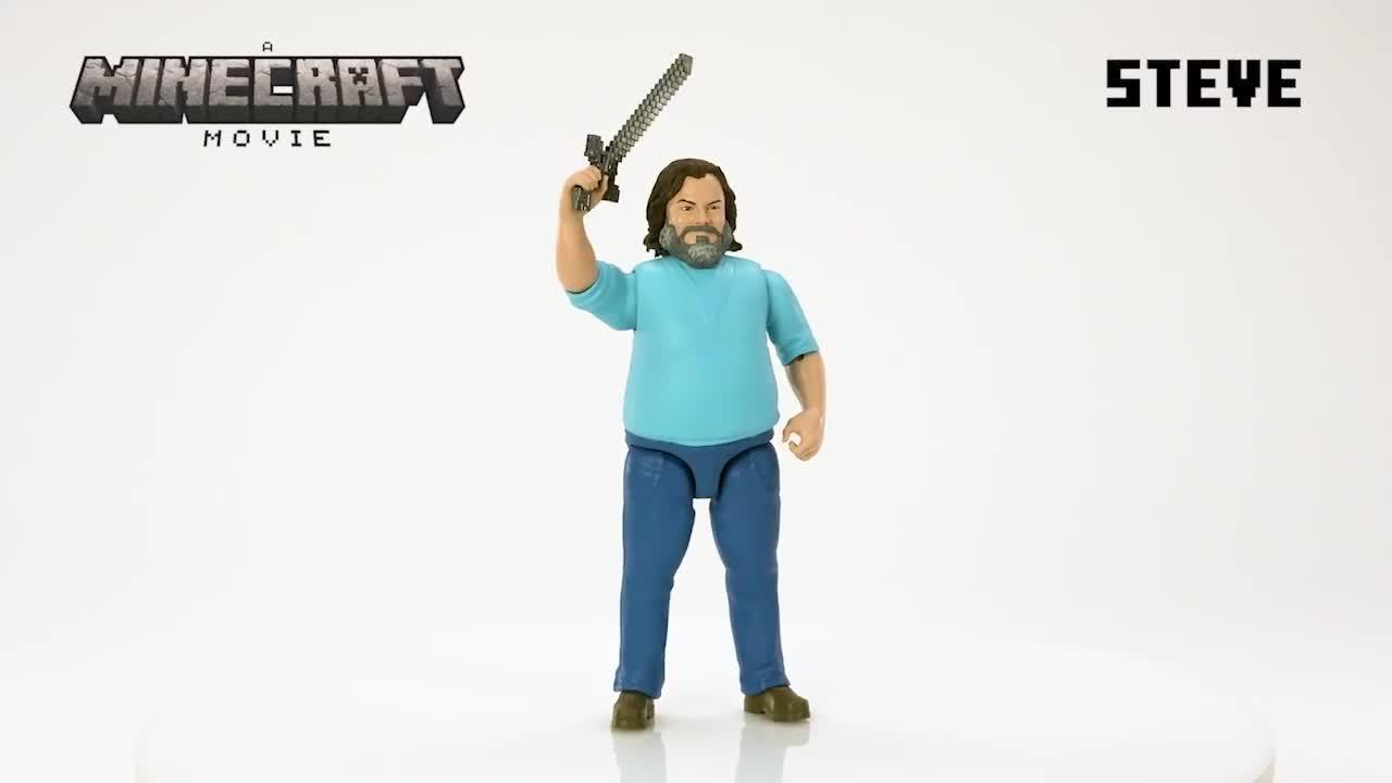 Video of minecraft-steve-large-scale-action-figure-12-inch-character-collectible-inspired-by-the-movie