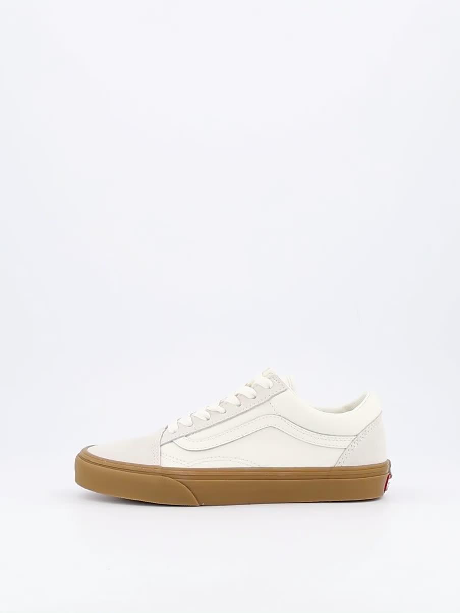 Video of vans-womens-old-skool-trainers-white