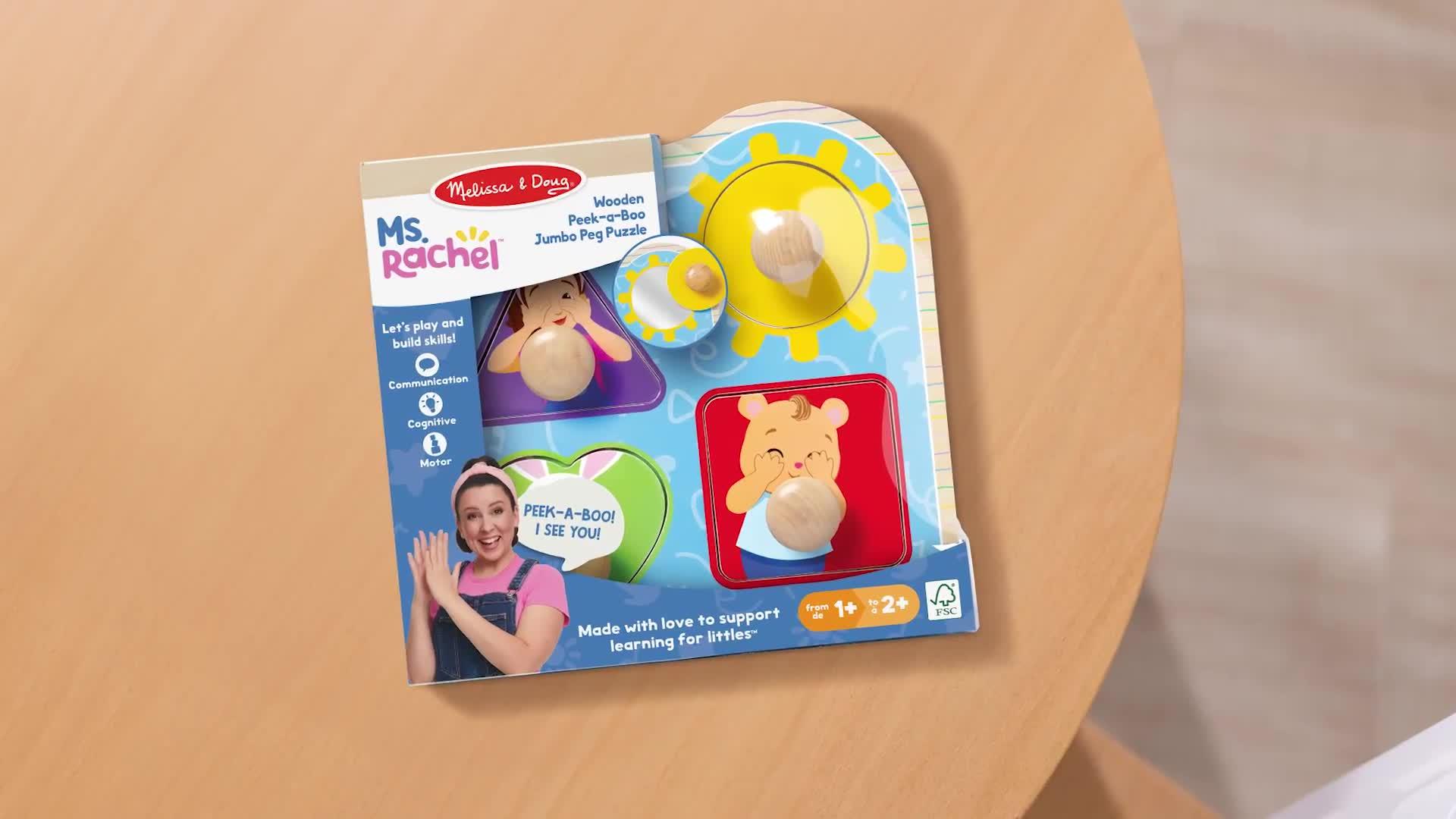 Video of melissa-doug-ms-rachel-jumbo-knob-puzzle