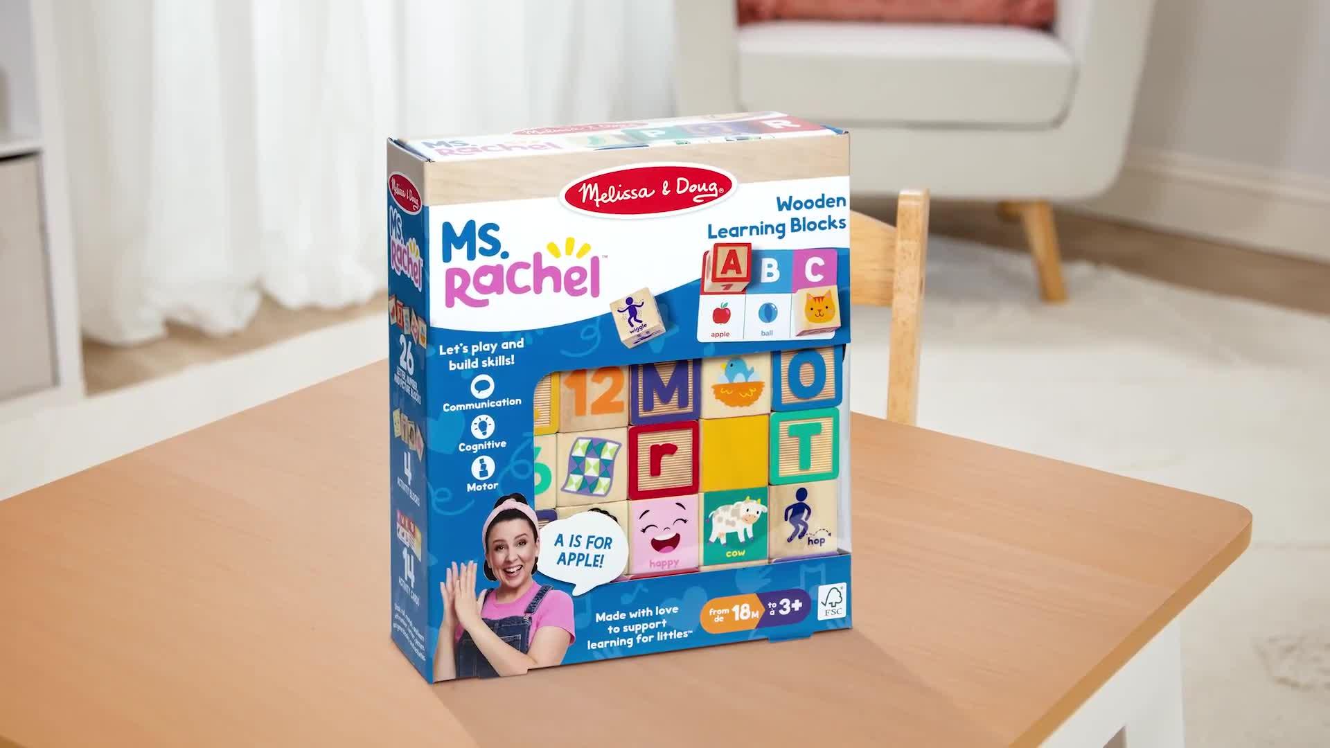 Video of melissa-doug-ms-rachel-wooden-learningnbspblocks-activity-cards