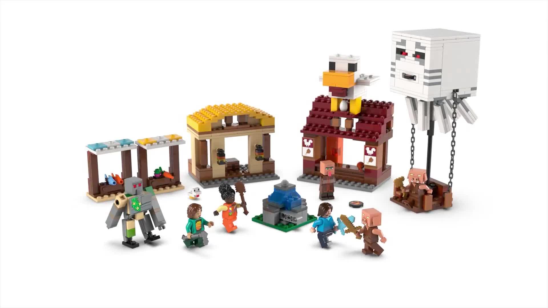 Video of lego-minecraft-the-ghast-balloon-village-attack-21273