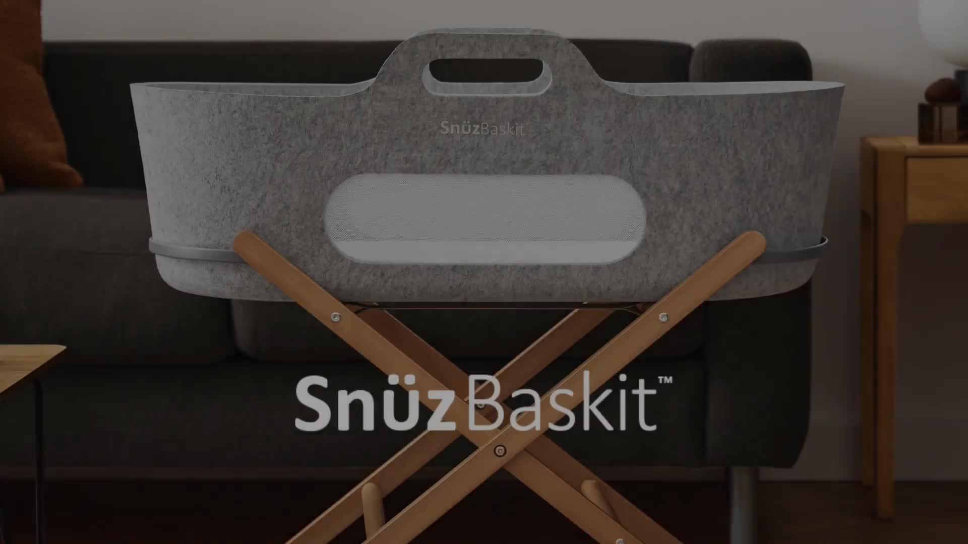 Video of snuz-snuzbaskit-moses-basket-graphite