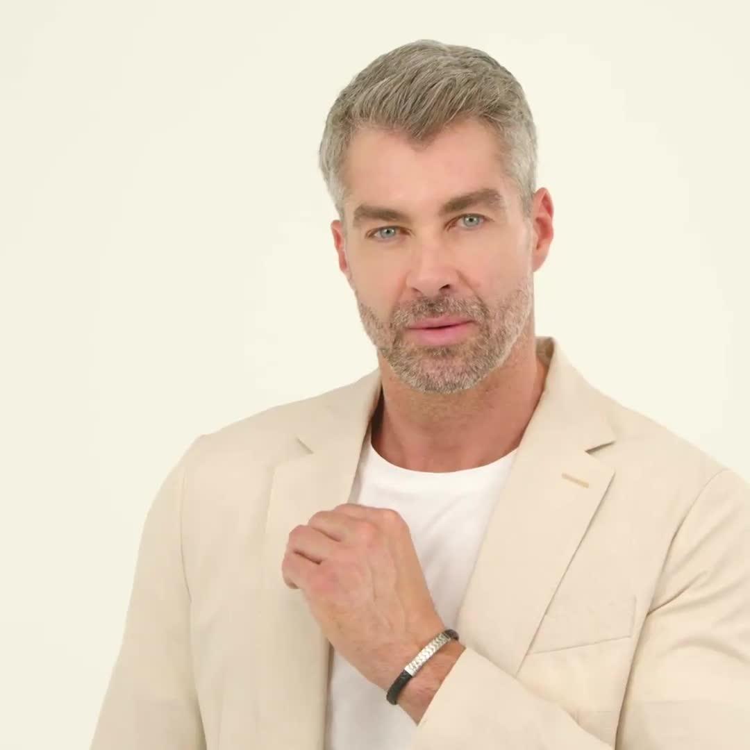 Video of boss-tailored-mens-bracelet-silver