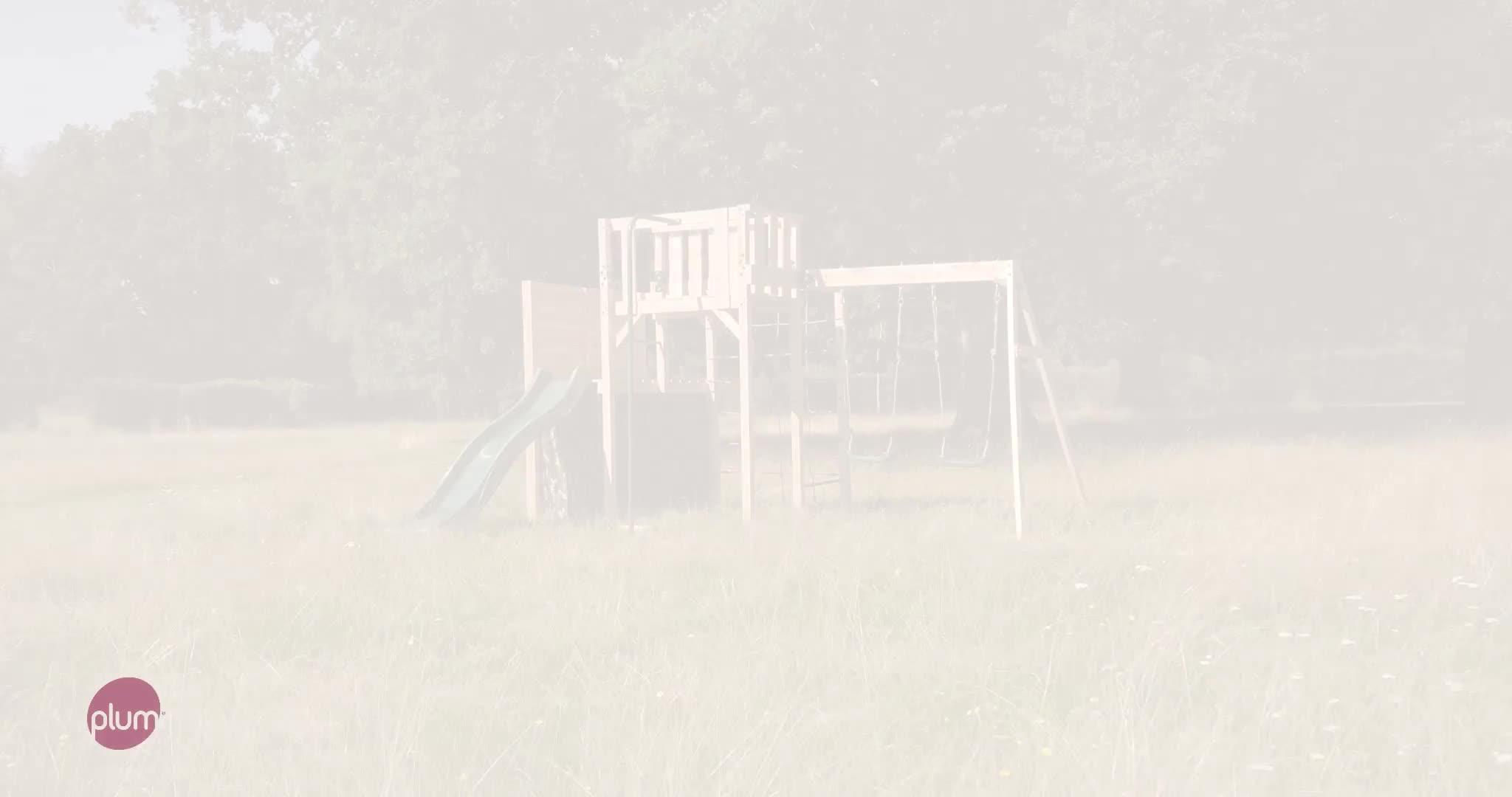 Video of plum-wooden-climbing-cube-xl-with-swing-arm