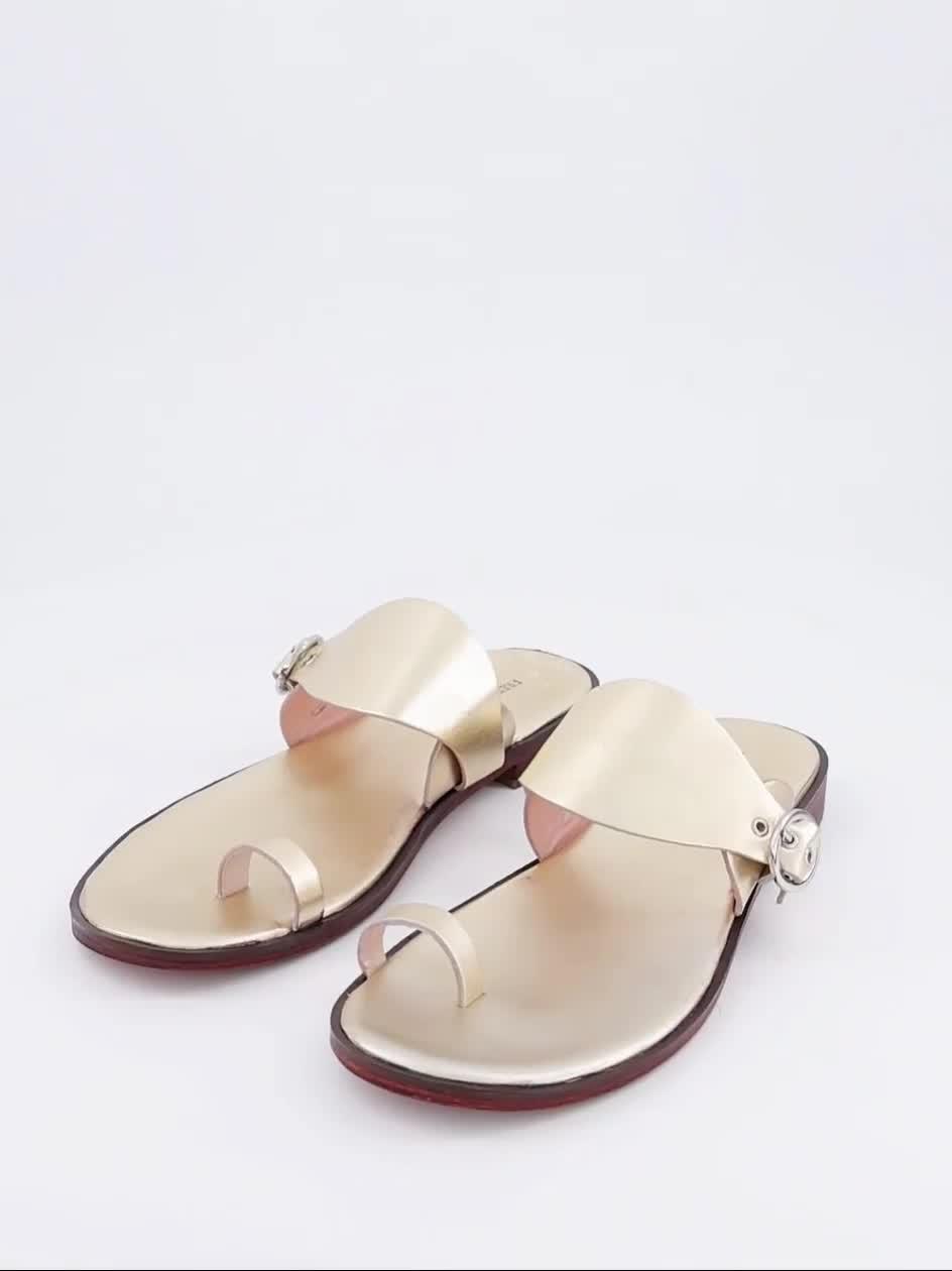 Image thumbnail 7 of 7 of FREE PEOPLE Barcelona Slip On Sandal - Gold