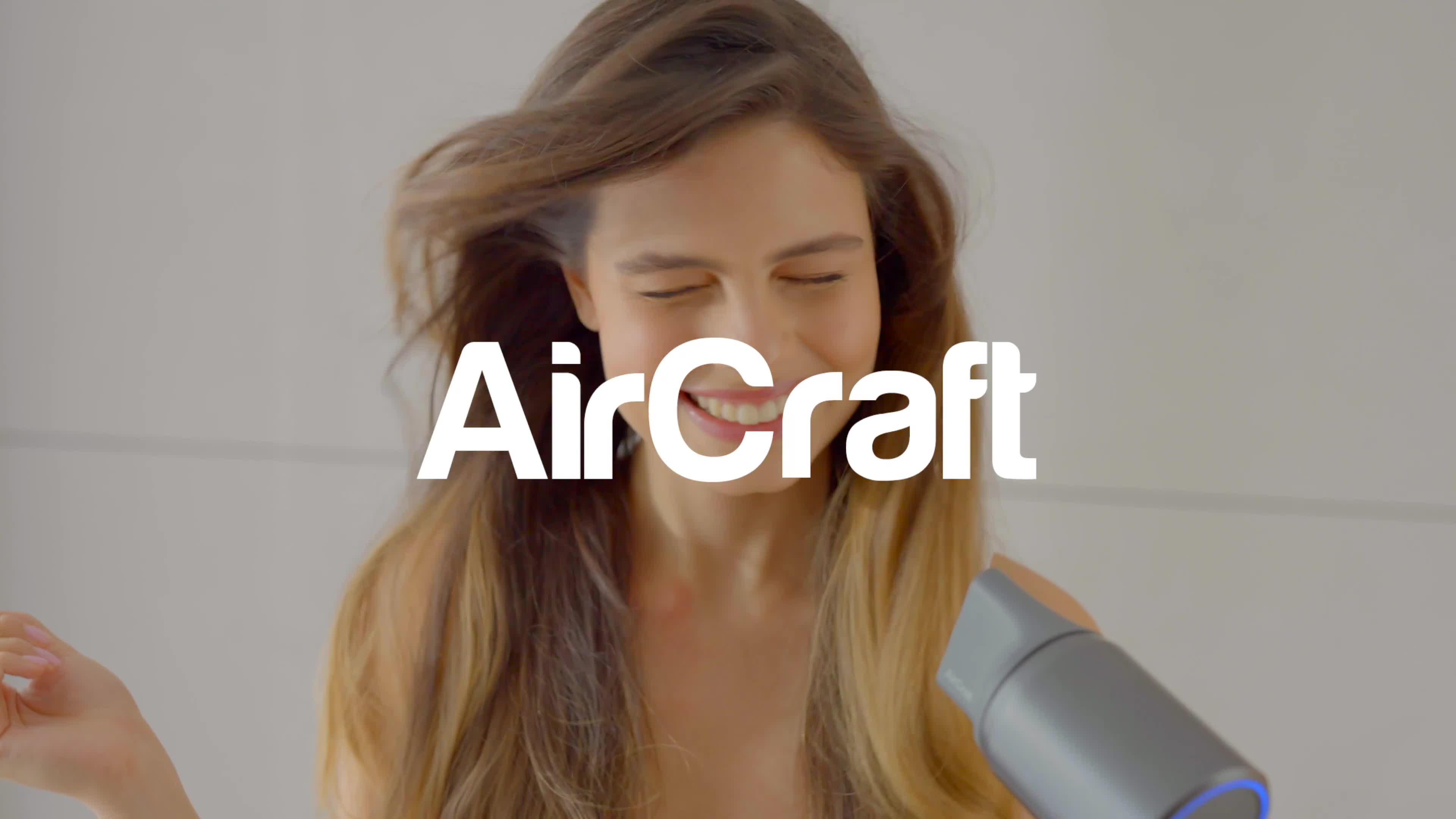 Video of aircraft-airmotion-ionic-hair-dryer-with-digital-motor-amp-heatpulse-pink