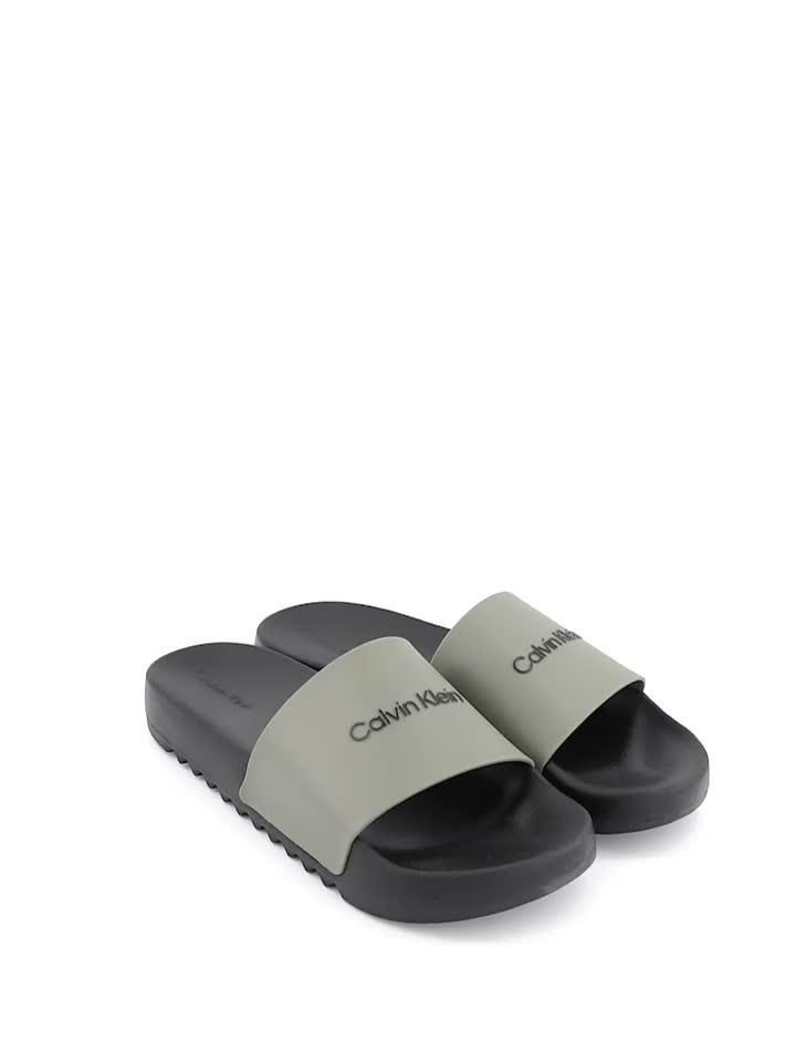 Image thumbnail 6 of 6 of Calvin Klein Chunky Pool Sliders - Green