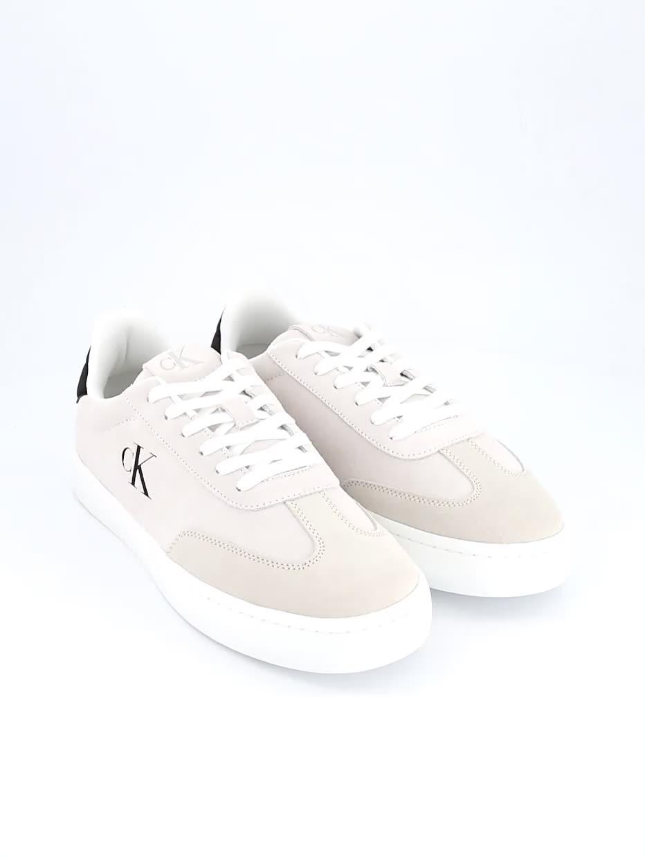 Video of calvin-klein-classic-suede-cupsole-trainers-off-white