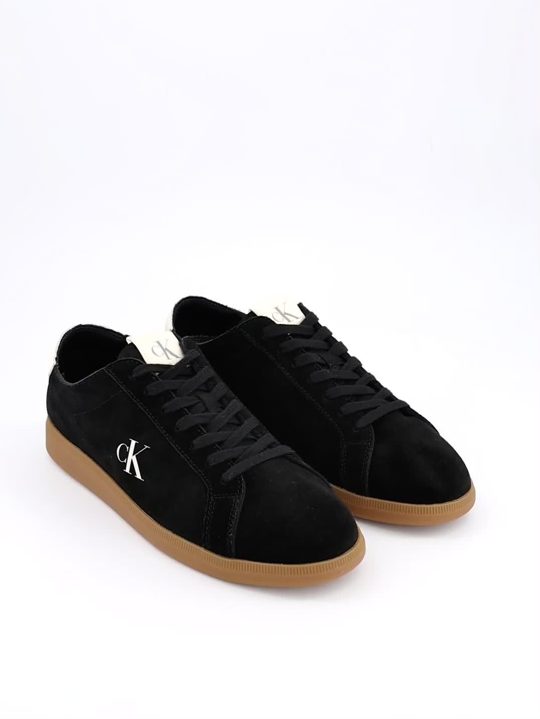 Image thumbnail 7 of 7 of Calvin Klein Suede Low Profile Cupsole Gumsole Trainers - Black