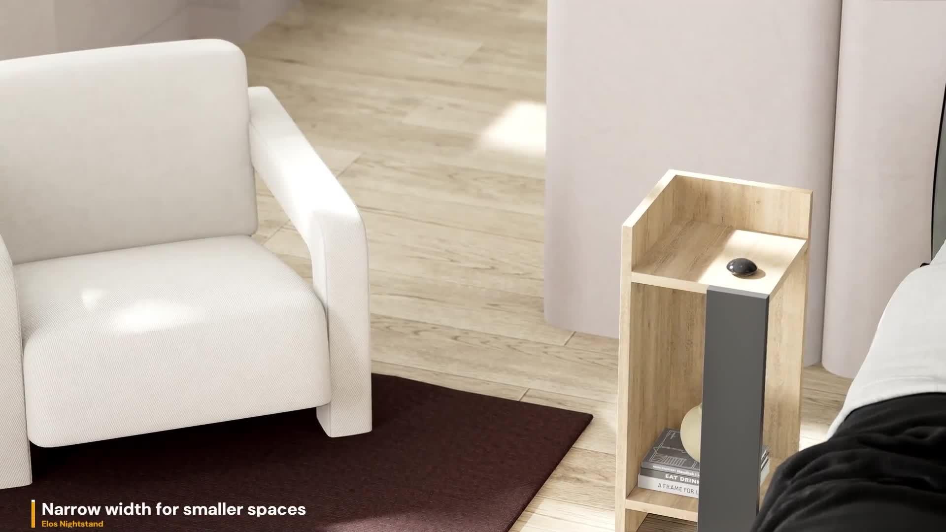 Video of decortie-elos-bedside-table-set-of-2-mocha