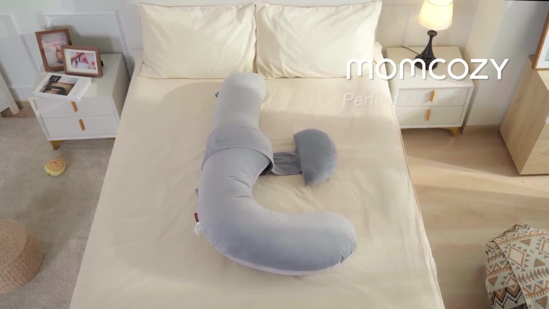 Image thumbnail 6 of 6 of Momcozy F Shaped Pillow - Velvet