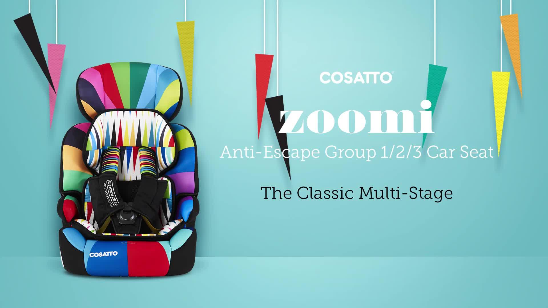 Video of cosatto-zoomi-car-seat-charcoal-lighthearted