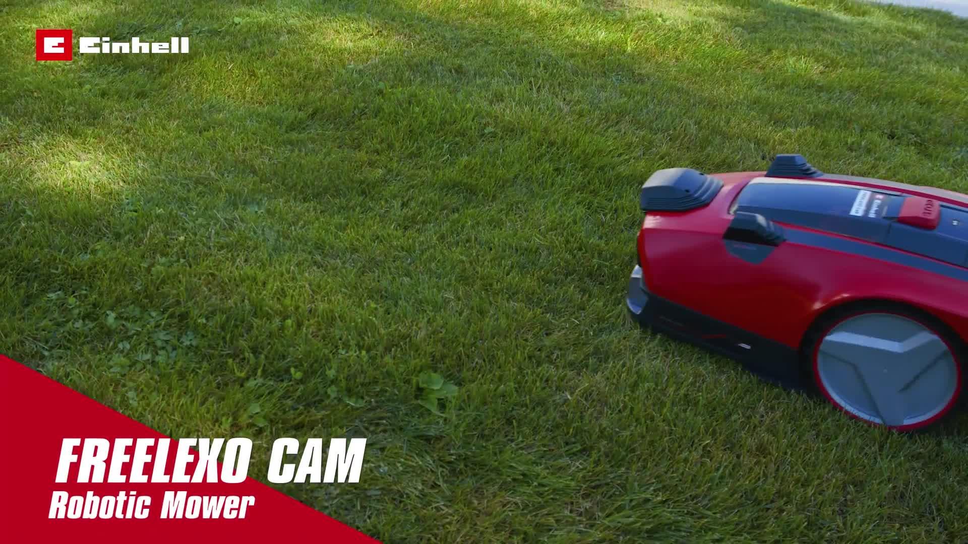 Video of einhell-pxc-cordless-robotic-lawn-mower-freelexo-500-cam-18v-includes-battery