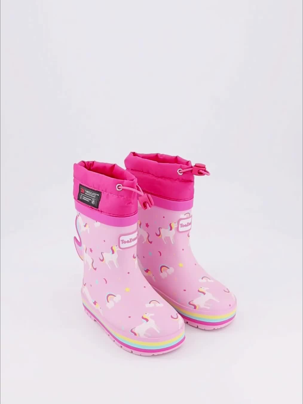 Video of the-very-collection-toezone-unicorn-thinsulate-rubber-wellie