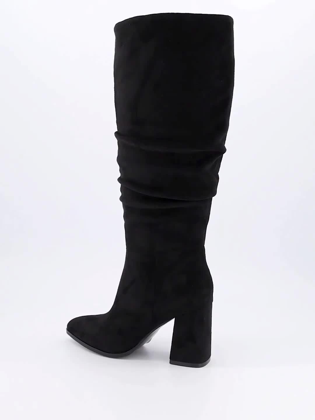 Image thumbnail 8 of 8 of V by Very Knee High Slouch Boot With Wider Fitting Calf - Black