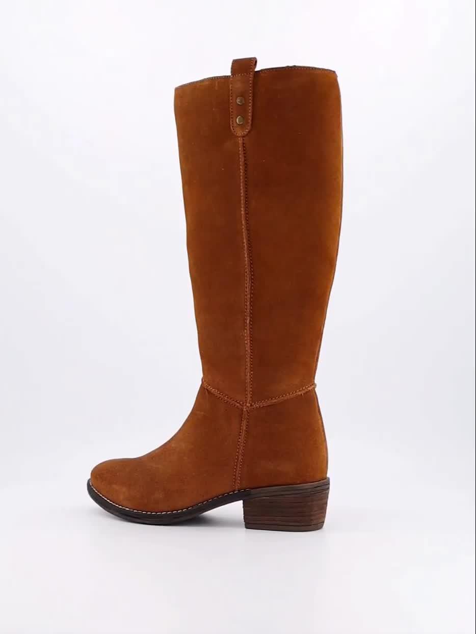 Image thumbnail 8 of 8 of V by Very Real&nbsp;Leather Knee Boot - Brown
