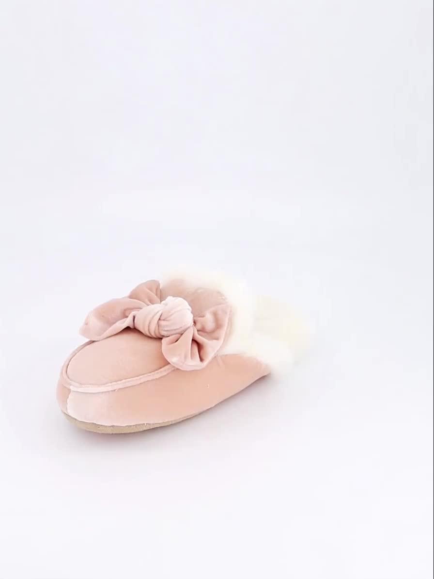 Image thumbnail 7 of 7 of V by Very Bow Velvet Mule Slipper - Pink