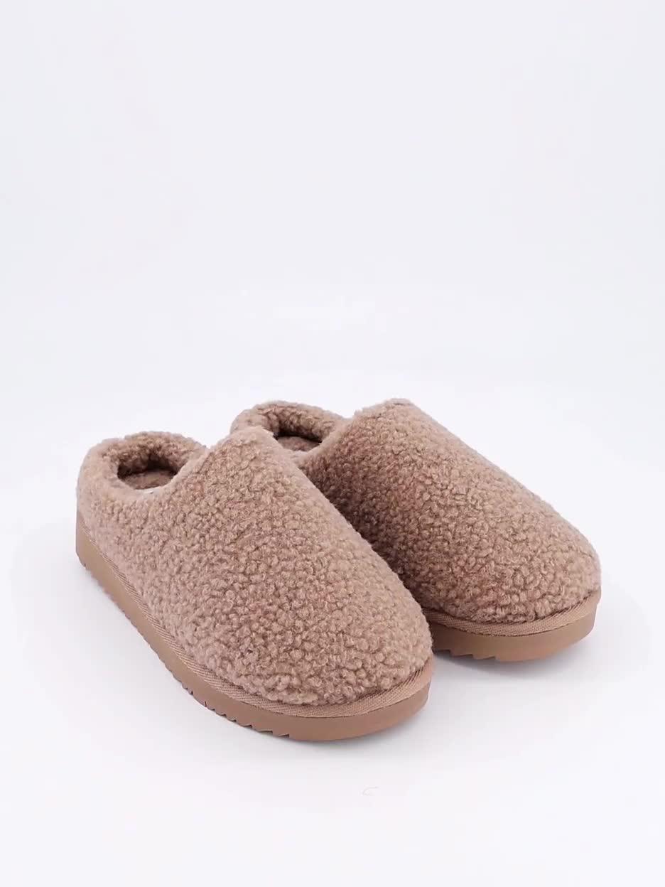 Image thumbnail 7 of 7 of V by Very Borg Mule Slippers - Brown