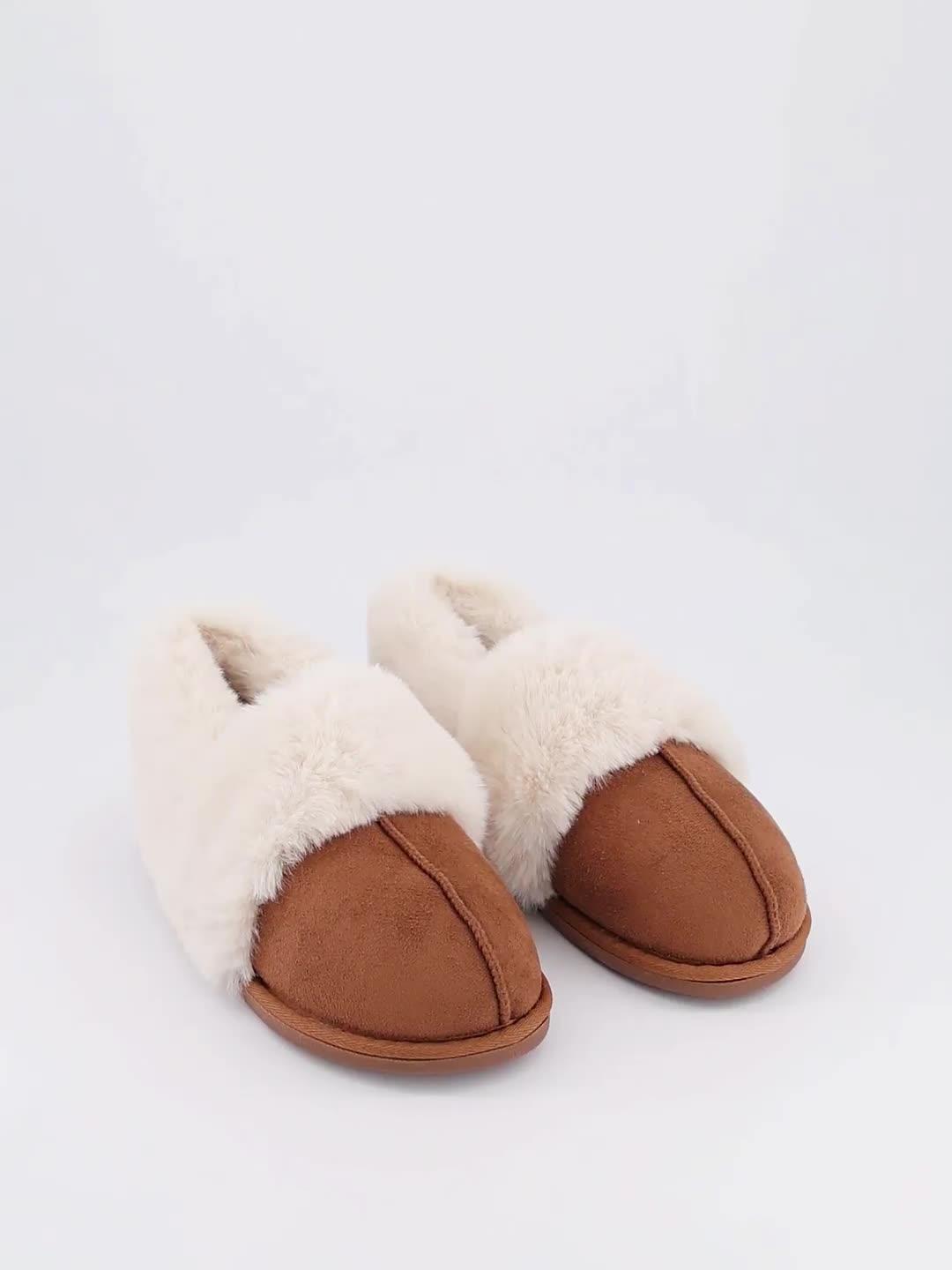 Image thumbnail 7 of 7 of V by Very Chestnut Faux Fur Slipper - Brown