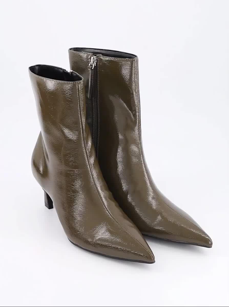 Image thumbnail 6 of 6 of The Very Collection Pointed Toe Ankle Boots - Khaki
