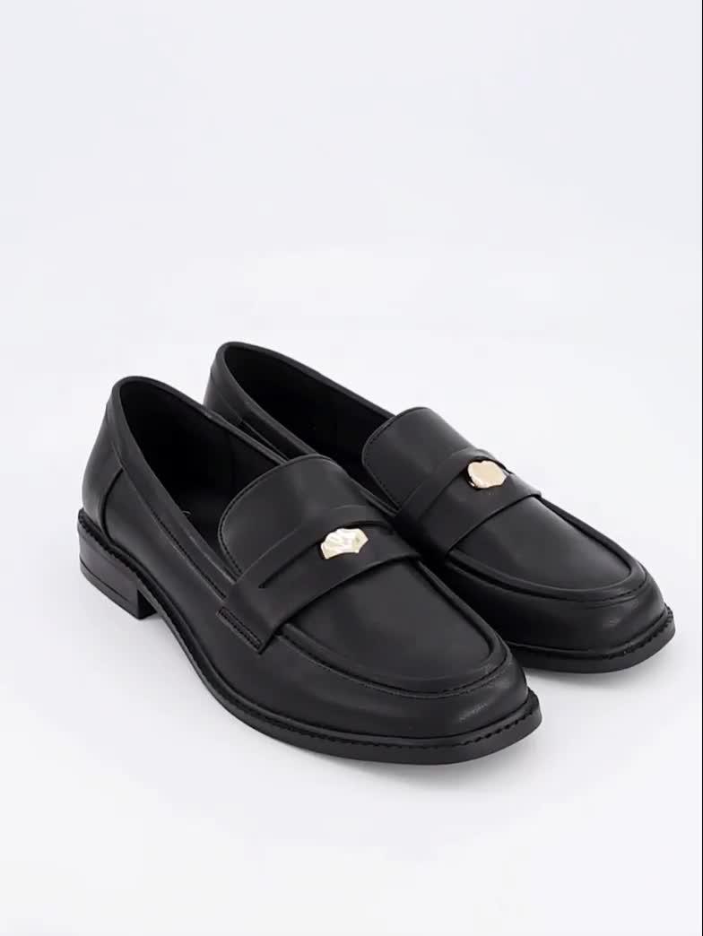 Image thumbnail 7 of 7 of The Very Collection Wide Fit Penny Loafer - Black