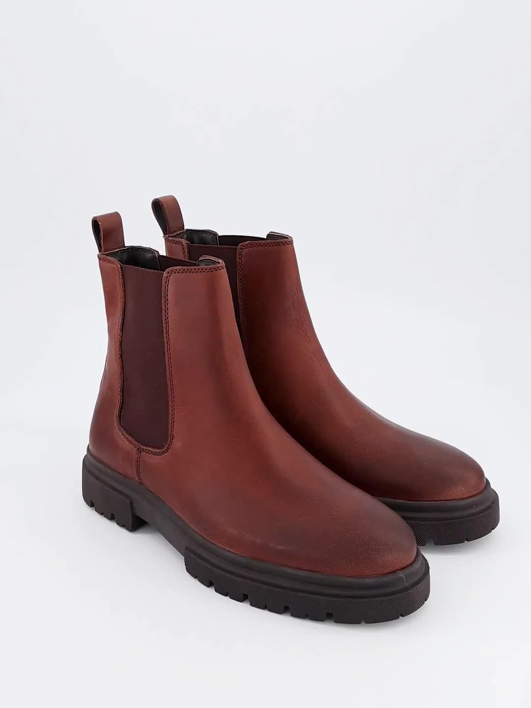 Image thumbnail 7 of 7 of The Very Collection Mens Leather Cleated Chelsea Boots - Brown