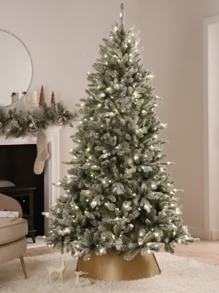 Image thumbnail 8 of 8 of The Very Collection 7ft Denver Pre Lit Flocked Christmas Tree with Dual Colour Twinkle Lights