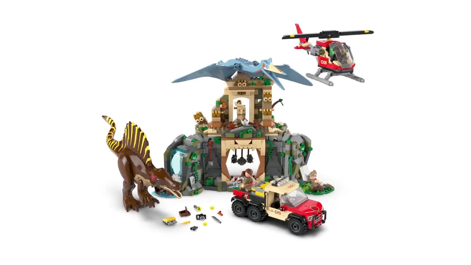 Video of lego-jurassic-world-spinosaurus-amp-quetzalcoatlus-air-mission-76976