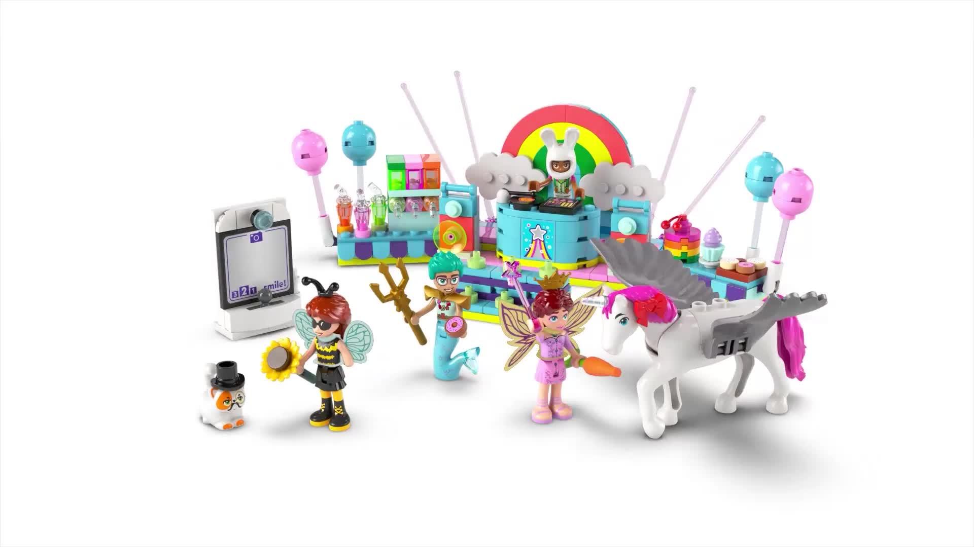 Video of lego-friends-costume-party-with-unicorn-amp-fairy-pretend-play-building-kit-42661