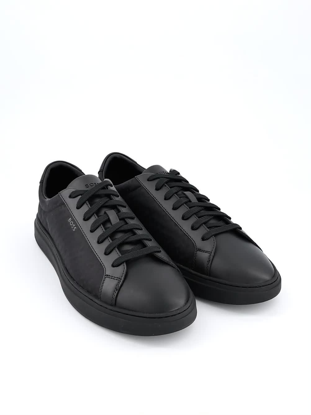 Image thumbnail 7 of 7 of BOSS Kieran Monogram Tennis Trainers - Black