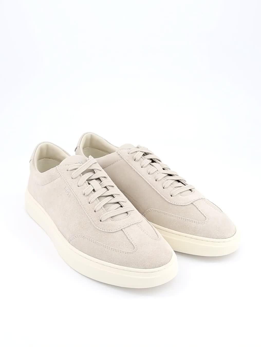Image thumbnail 7 of 7 of BOSS Kieran Suede Tennis Trainer - Off White